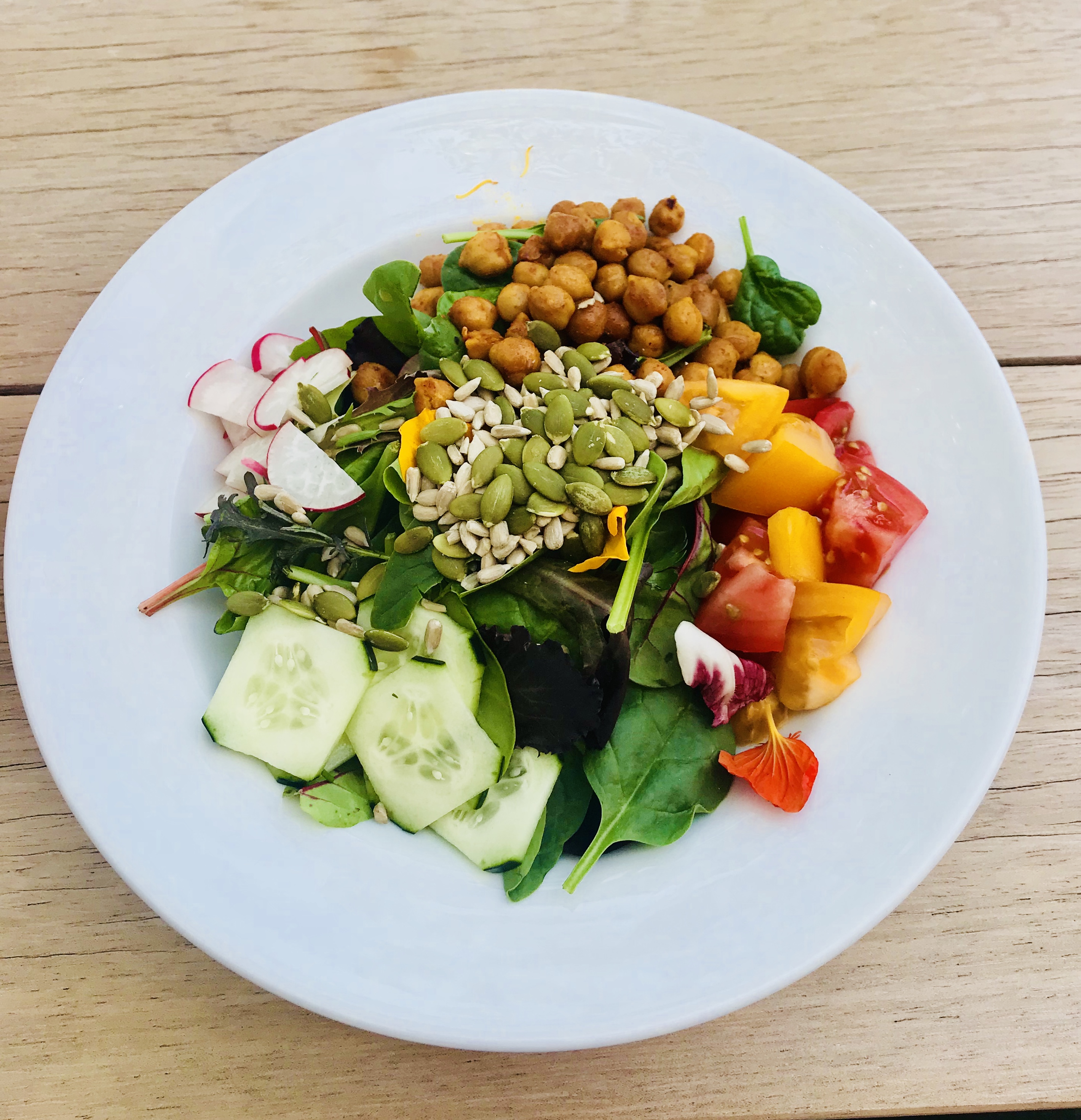 Vibrant grain bowl with seasonal vegetables