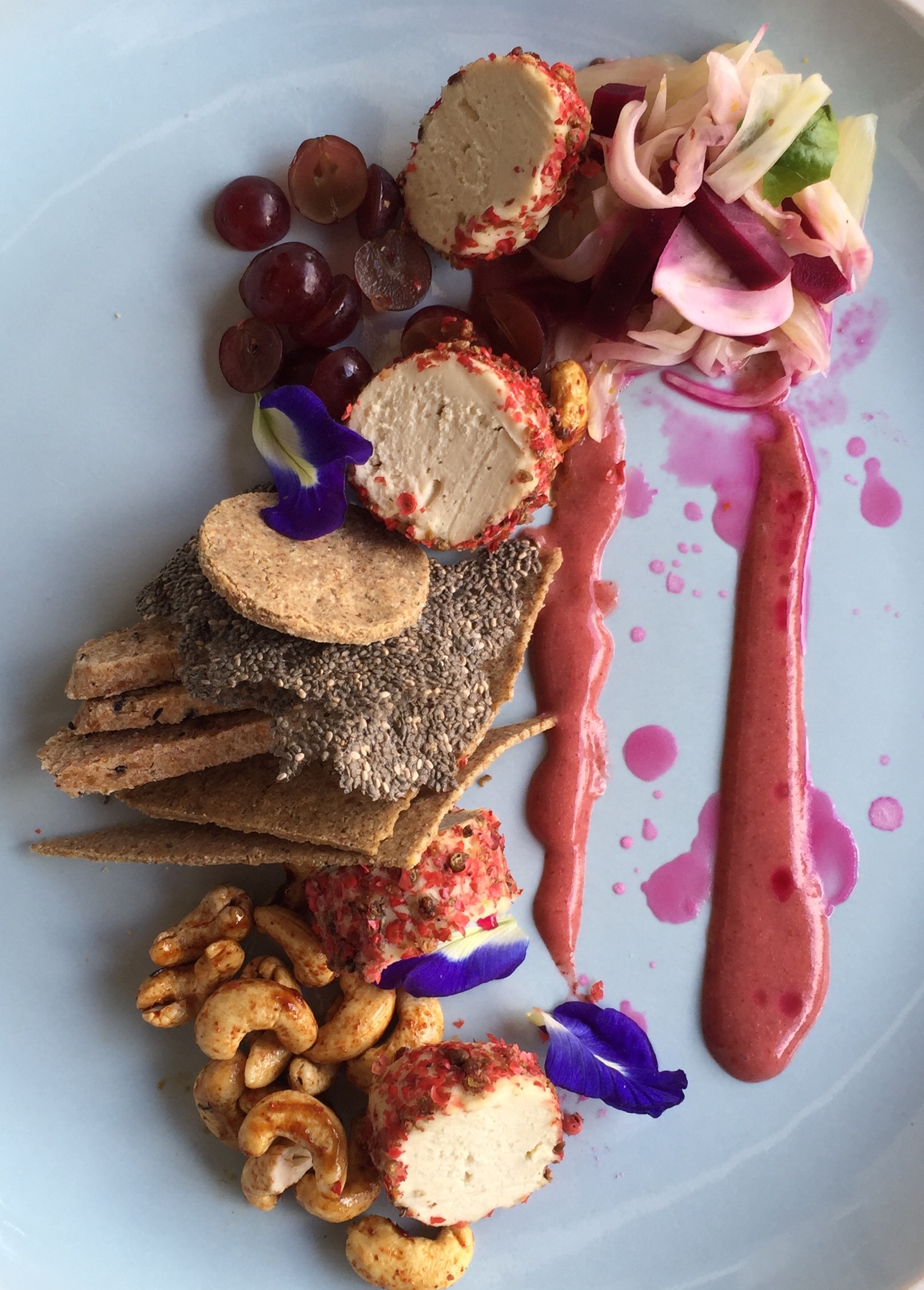 Artisan cheese board with gourmet accompaniments